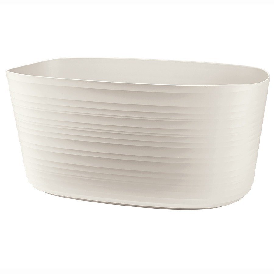 Фото Кашпо для комнатных растений большое tierra, молочное (75508) - интернет-магазин МегаТерем в Москве