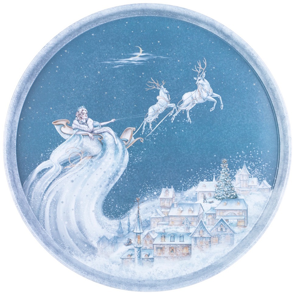 Фото Поднос сервировочный agness коллекция снежная королева 33*2,1 см (898-227)  - интернет-магазин МегаТерем в Москве