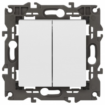 Выключатель двухклавишный без рамки Эра Эра Elegance 14-1104-01 ER_B0034229