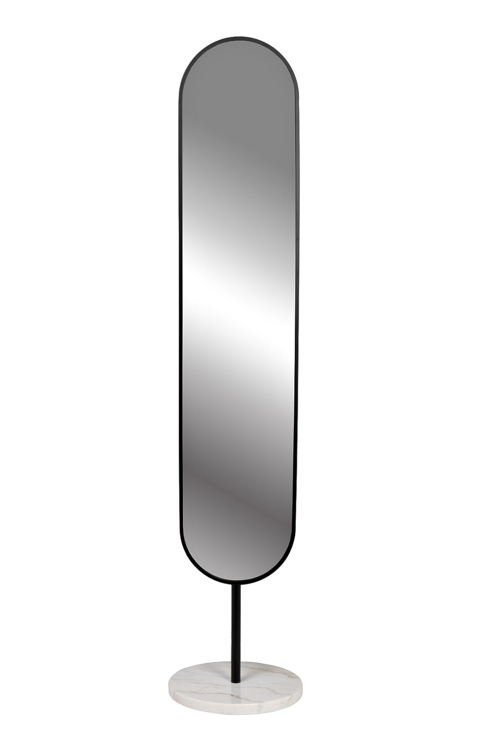 Фото Зеркало напольное овальное рама черная d35*169см (TT-00013866) - интернет-магазин МегаТерем в Москве