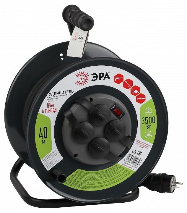 Фото Удлинитель Эра  RMx-4es-3x1.5-40m-IP44(KG) ER_B0046848 - интернет-магазин МегаТерем в Москве