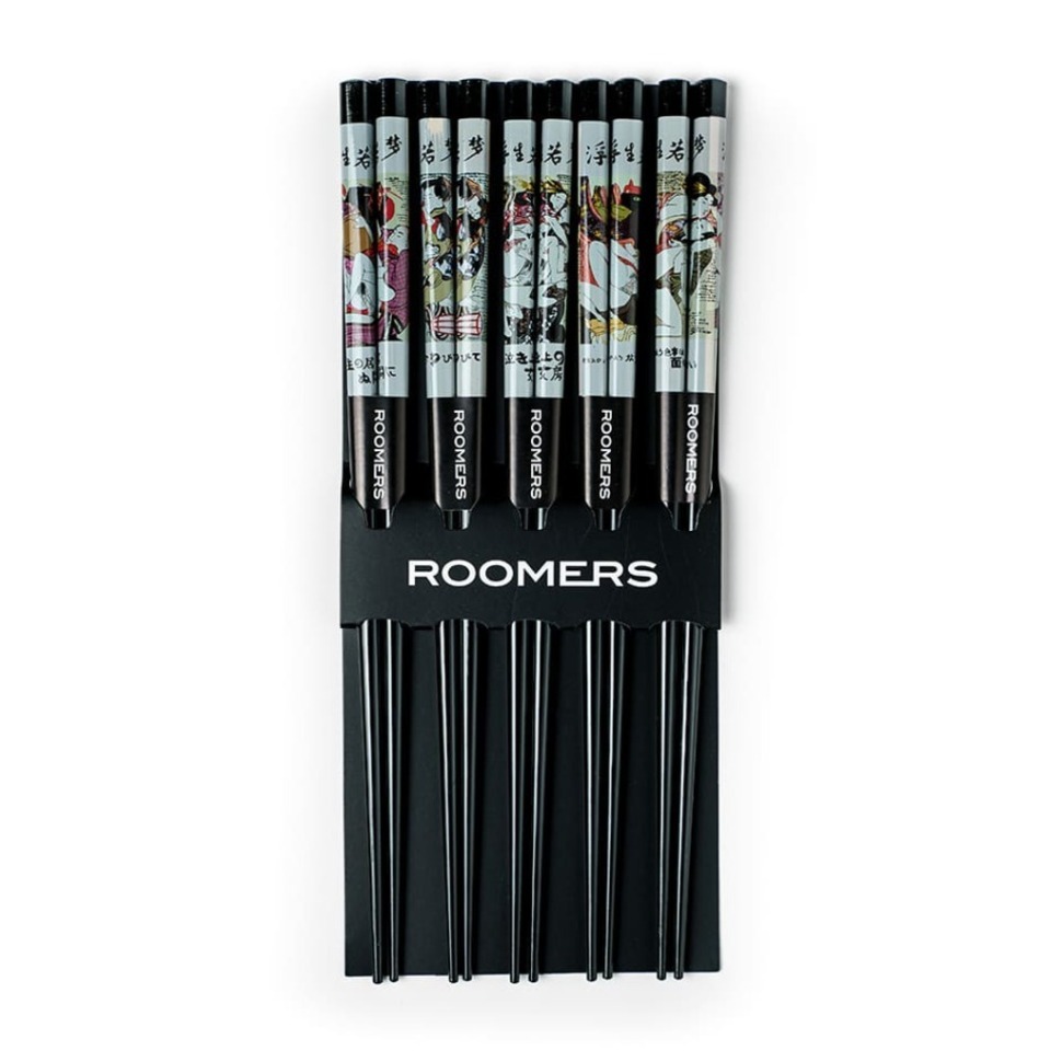 Фото Палочки для еды набор 5 пар A26-Q19, бамбук, Multicolor, ROOMERS TABLEWARE - интернет-магазин МегаТерем в Москве