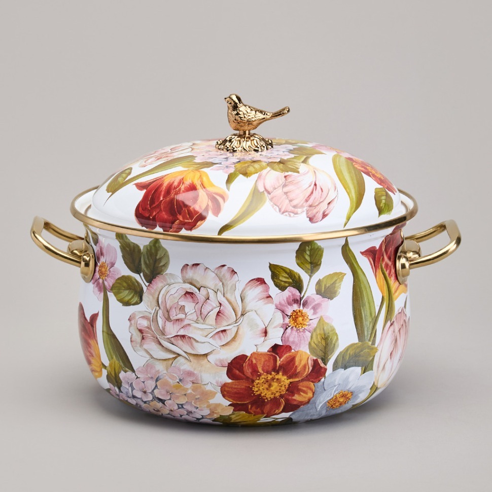 Фото Кастрюля agness эмалированная с крышкой серия фландрия, 2,1л, диа.16см (950-591)  - интернет-магазин МегаТерем в Москве