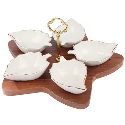 Менажница керамическая для сервировки 5 блюд LORAINE (90030-150)