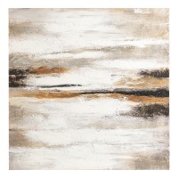 Панно декоративное с ручной росписью by feel, 80х80 см, бежевое (76490)