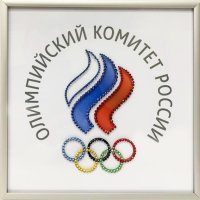 Картина Логотип Олимпиада белый с кристаллами Swarovski (2185)