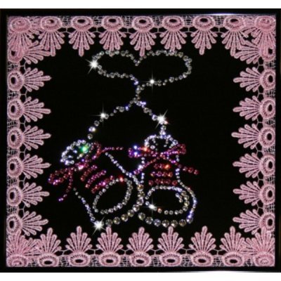 Картина На рождение с кристаллами Swarovski (1222)