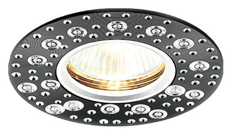 Фото Встраиваемый светильник Ambrella Light Classic A801 A801 BK/AL AMBR_A801_BK_AL - интернет-магазин МегаТерем в Москве