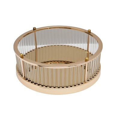 Поднос декоративный с золот...