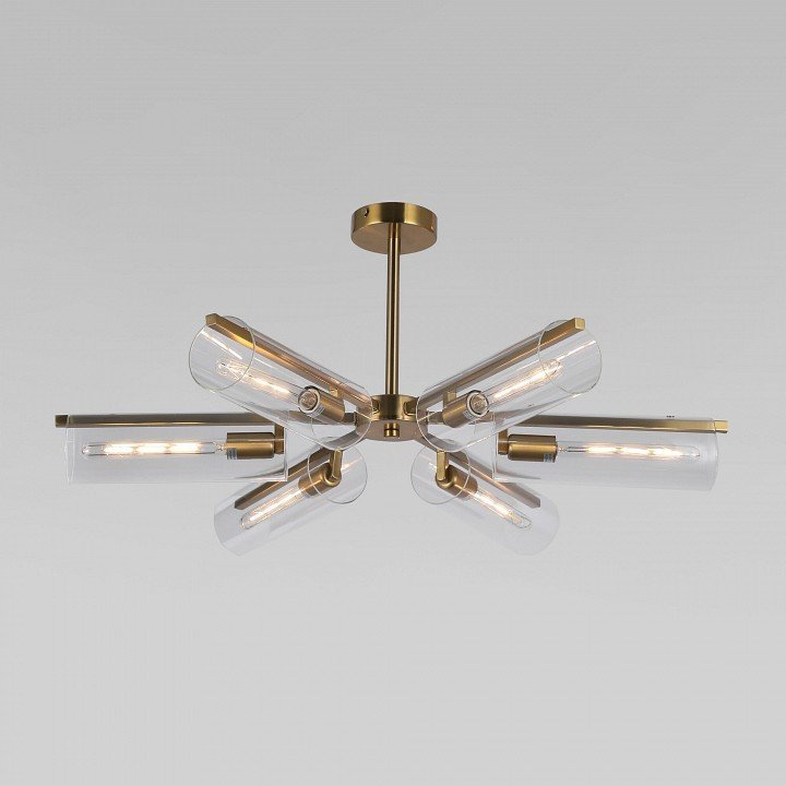 Фото Люстра на штанге Eurosvet Trompeta 70144/6 латунь EV_a060897 - интернет-магазин МегаТерем в Москве