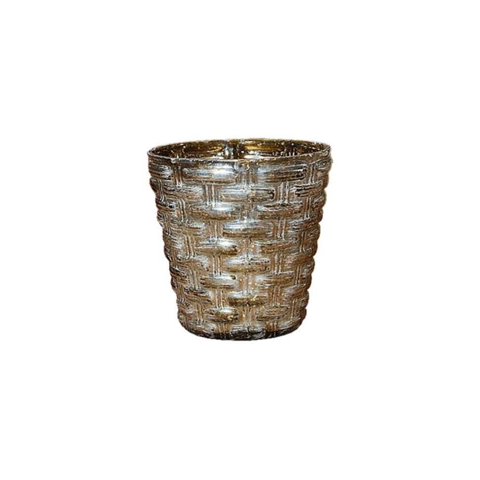 Фото Подсвечник HD-AM379, стекло, Antique silver, ROOMERS FURNITURE - интернет-магазин МегаТерем в Москве