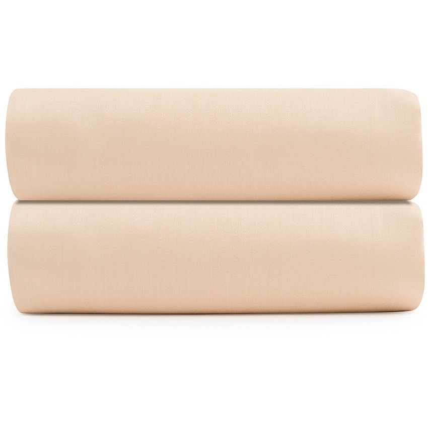 Фото Простыня на резинке из сатина бежево-розового цвета из коллекции essential, 200х200 см (70545) - интернет-магазин МегаТерем в Москве