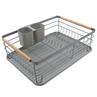 Сушилка для посуды granli, 43x30,5x14 см, серая (74012)