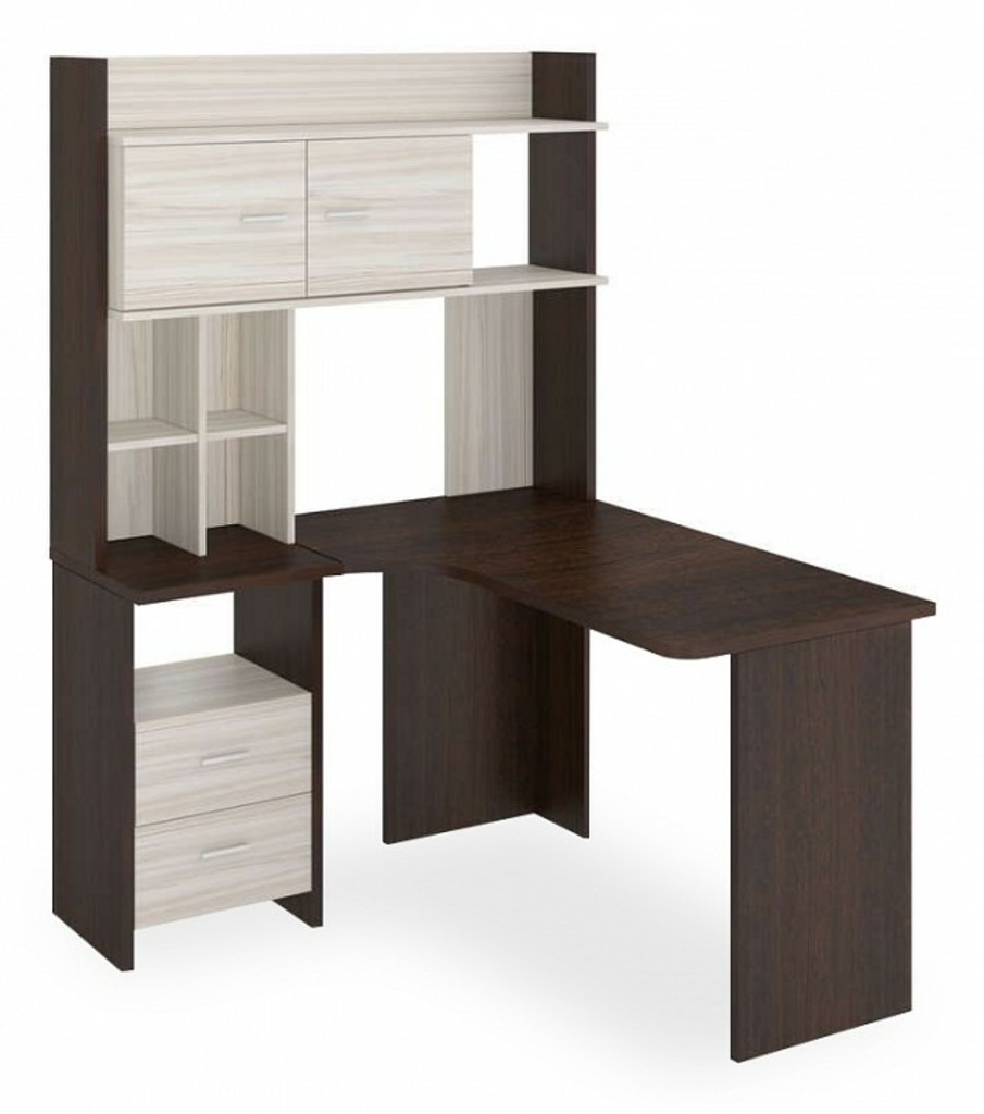 Фото Стол компьютерный Домино Lite СКЛ-Угл130+НКЛХ-120 ВК ЛЕВ MER_SKL-Ugl130-NKLH-120_VK_LEV - интернет-магазин МегаТерем в Москве