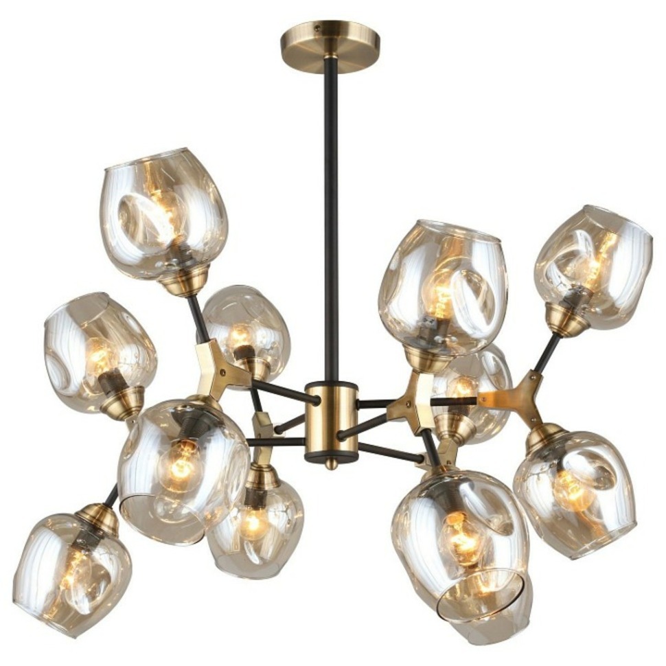 Фото Люстра на штанге Omnilux Pozzallo OML-93407-12 OM_OML-93407-12 - интернет-магазин МегаТерем в Москве