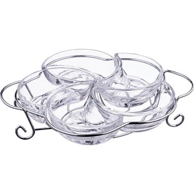 Менажница 5-ти секционная 28*23*6 см. на метал.подставке. коллекция "muza" Lefard (355-255)