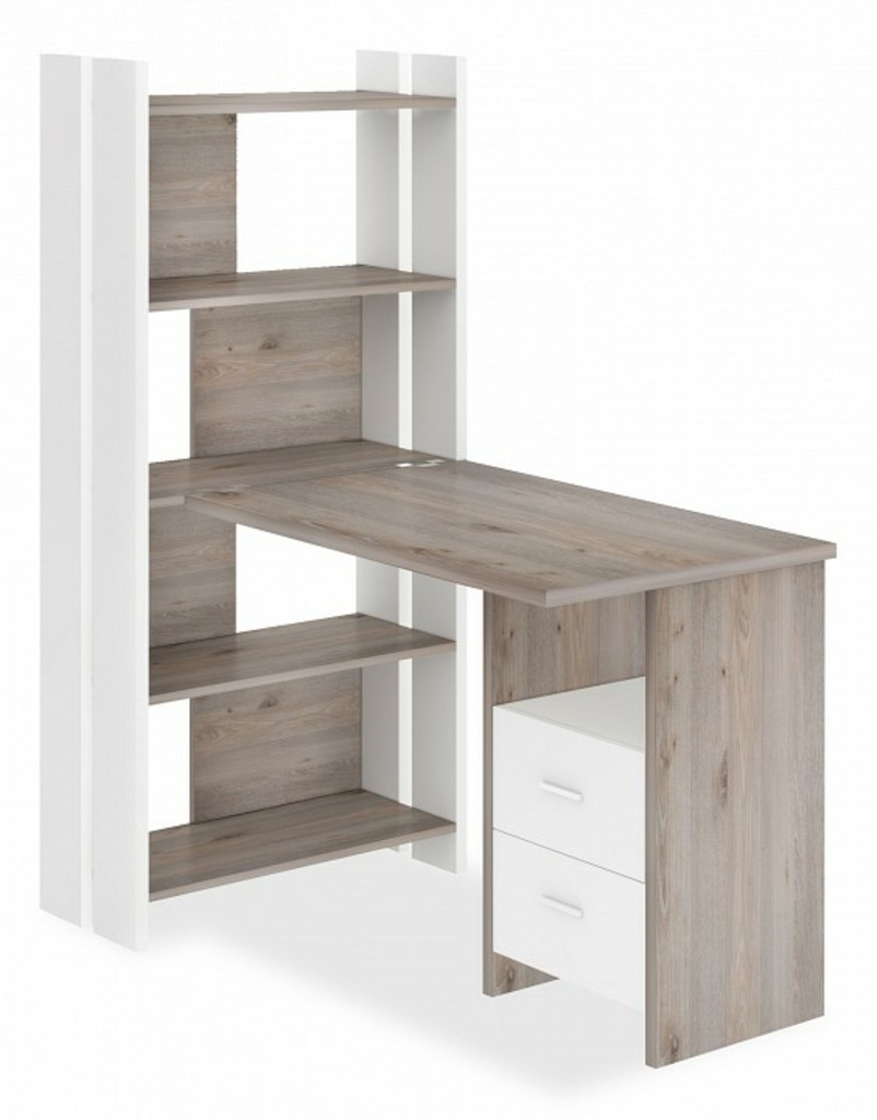 Фото Стол компьютерный Домино Лайт СТЛ-ОВ+С100Прям+ТЯЛ MER_STL-OV-S100Pryam_BEN - интернет-магазин МегаТерем в Москве