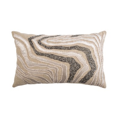 Подушка с бисером Мрамор бе...