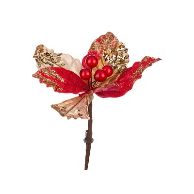 Цветок искусственный пуансе...