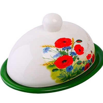 Масленка с крышкой Цветущие...