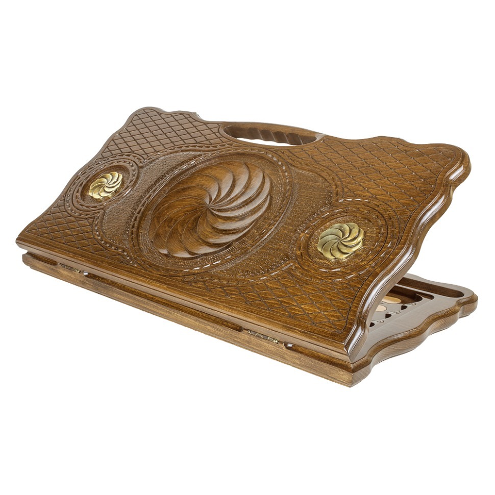 Фото Нарды резные Бесконечность 5 с ручкой 60, Haleyan (64024) - интернет-магазин МегаТерем в Москве