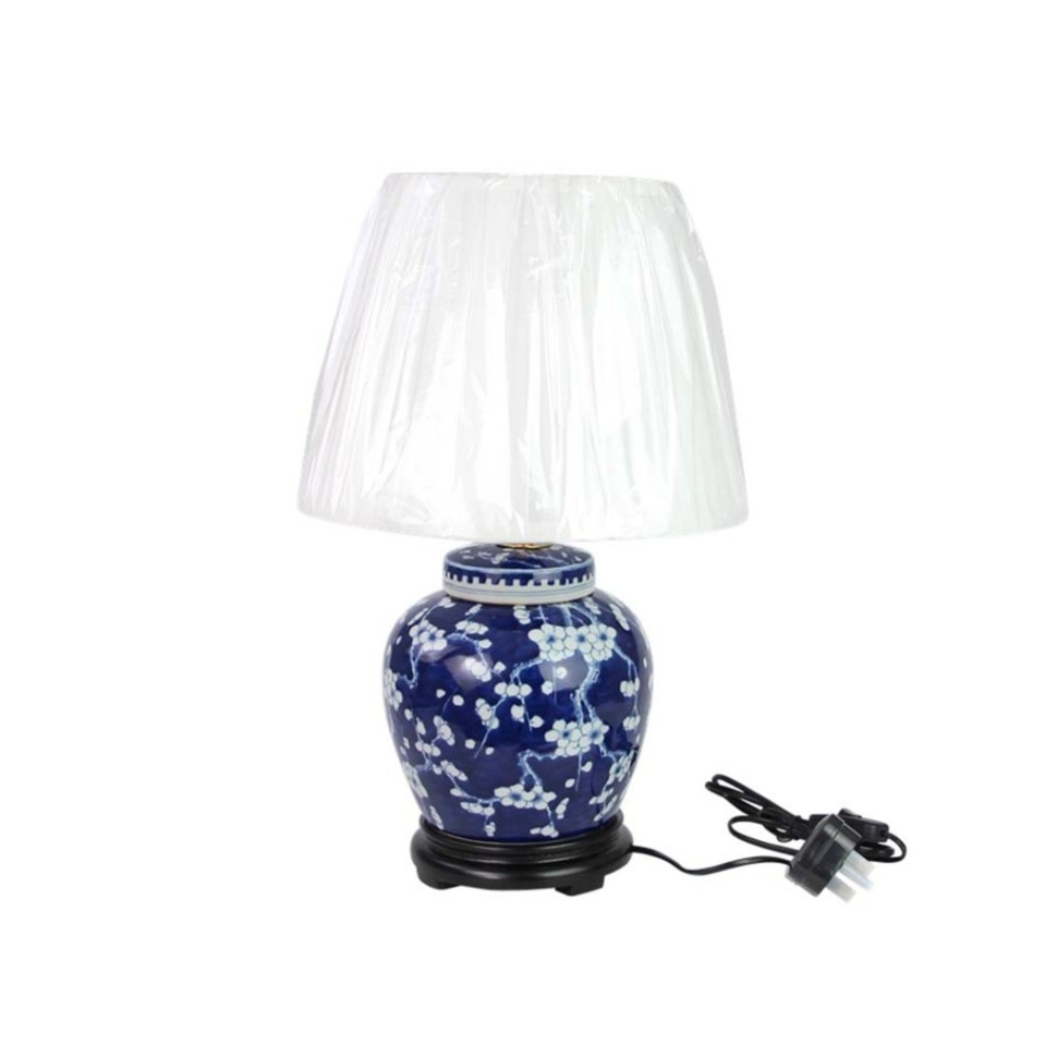 Фото Лампа настольная DS79-RYQQ53-D, фарфор, blue/white, ROOMERS FURNITURE - интернет-магазин МегаТерем в Москве