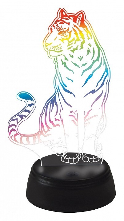 Фото Зверь декоративный Uniel ULI-M507 RGB/3AA TIGER/BLACK UL-00008402 UL_UL-00008402 - интернет-магазин МегаТерем в Москве