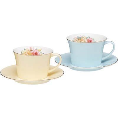 Кофейный набор lefard "времена года" на 2 пер. 4 пр. 180 мл голубой-желтый (760-682) 