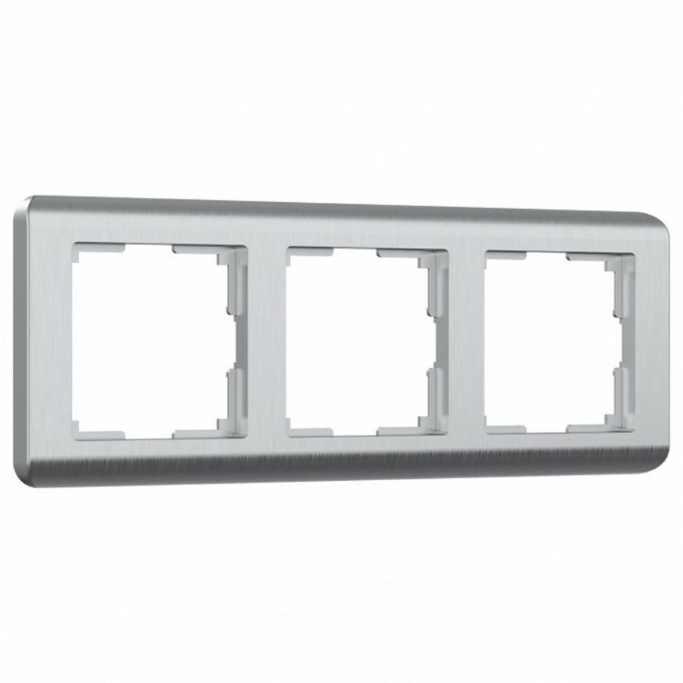 Фото Рамка на 3 поста Werkel Stream (серебряный) W0032106 WRK_a051277 - интернет-магазин МегаТерем в Москве