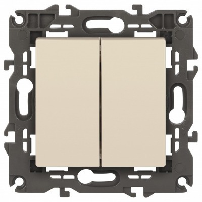 Выключатель двухклавишный без рамки Эра Эра Elegance 14-1104-02 ER_B0034231