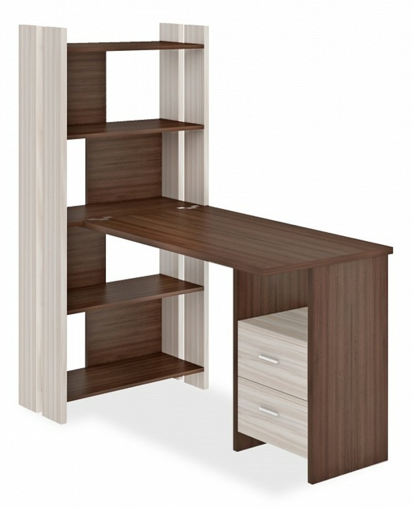 Фото Стол компьютерный Домино Лайт СТЛ-ОВ+С120Прям+ТЯЛ MER_STL-OV-S120Pryam_KSH - интернет-магазин МегаТерем в Москве