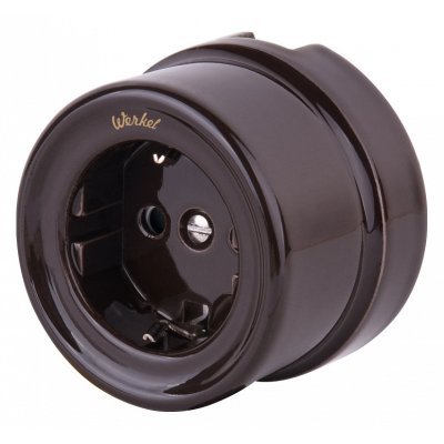 Розетка с заземлением Werkel Ретро (коричневый) W5671014 WRK_a051054