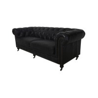 Диван 880A-3D/#76, Кожа, Black, ROOMERS FURNITURE