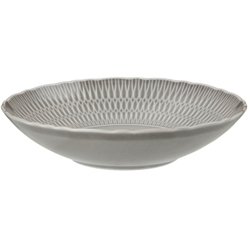 Фото Тарелка суповая софия серая 22 см мал.уп.=6шт без упак. Cmielow (676-133) - интернет-магазин МегаТерем в Москве