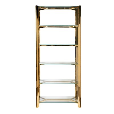 Стеллаж стекло прозр/золото...