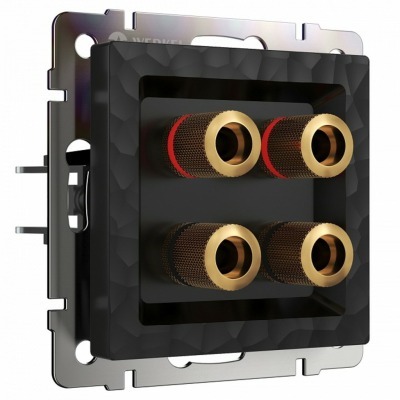 Розетка акустическая без рамки Werkel Hammer черный W1285008 WRK_a052041