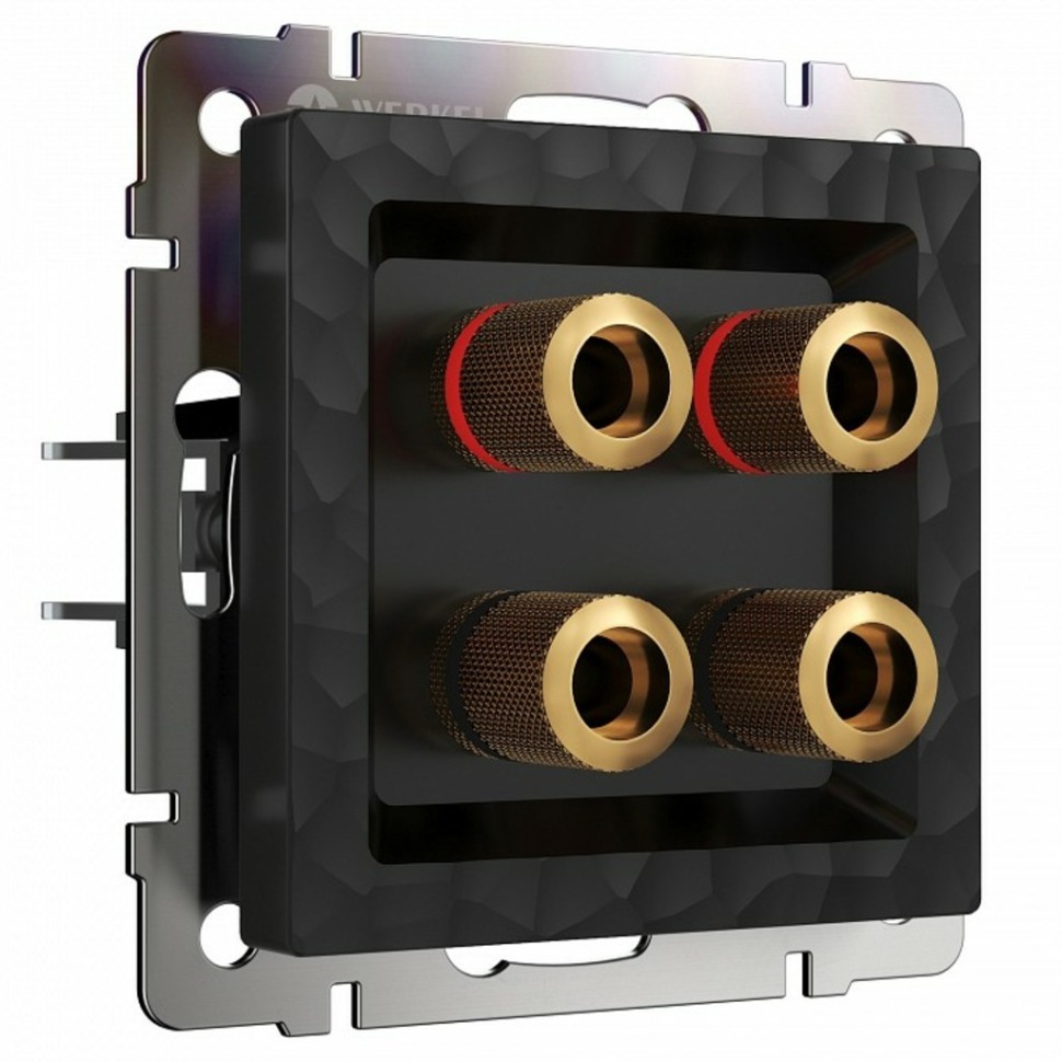 Фото Розетка акустическая без рамки Werkel Hammer черный W1285008 WRK_a052041 - интернет-магазин МегаТерем в Москве