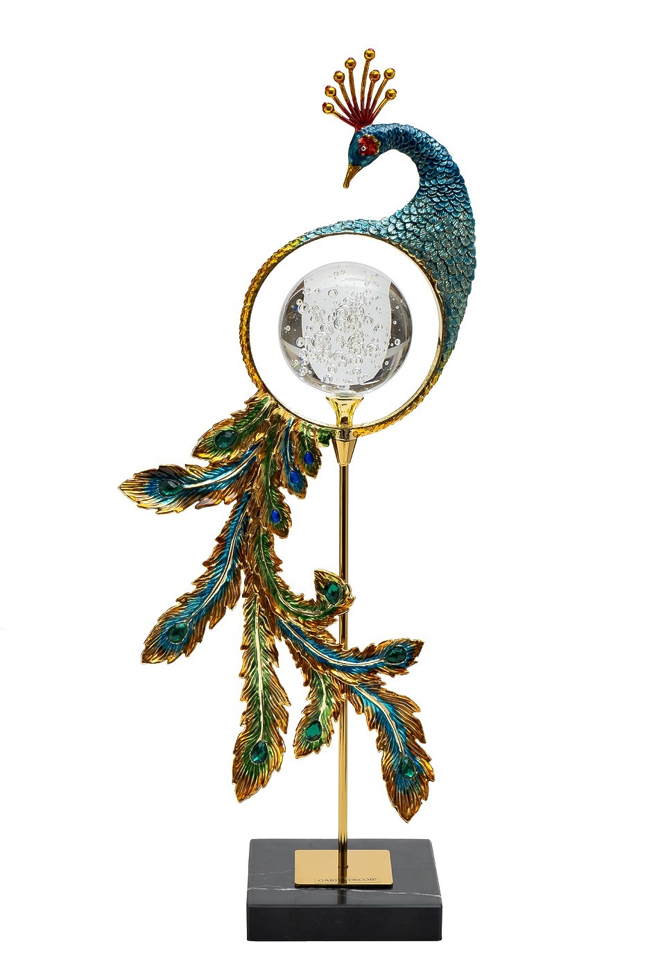 Фото Статуэтка  Жар-птица золотисто-зеленая 20*10*54см (TT-00008880) - интернет-магазин МегаТерем в Москве