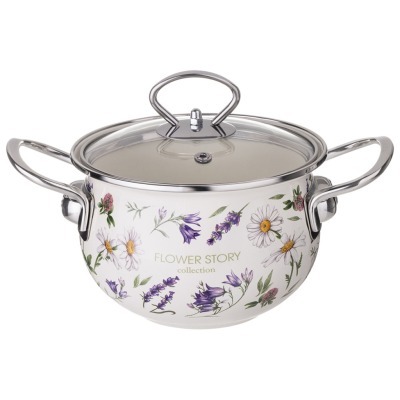 Кастрюля agness эмалированн...