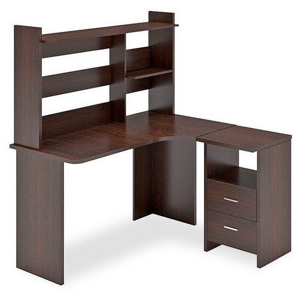 Фото Стол компьютерный Домино Lite СКЛ-Угл130+НКЛ-130 MER_SKL-Ugl130-NKL-130_V_PRAV - интернет-магазин МегаТерем в Москве