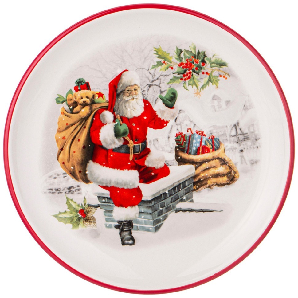 Фото Тарелка закусочная agness “с новым годом! 21 см (358-2136)  - интернет-магазин МегаТерем в Москве