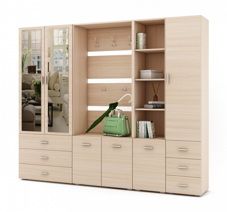 Фото Стенка для прихожей Мартин-4 MAS_PRM-4-DM - интернет-магазин МегаТерем в Москве