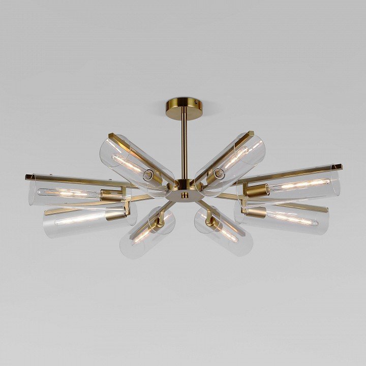 Фото Люстра на штанге Eurosvet Trompeta 70144/8 латунь EV_a060898 - интернет-магазин МегаТерем в Москве