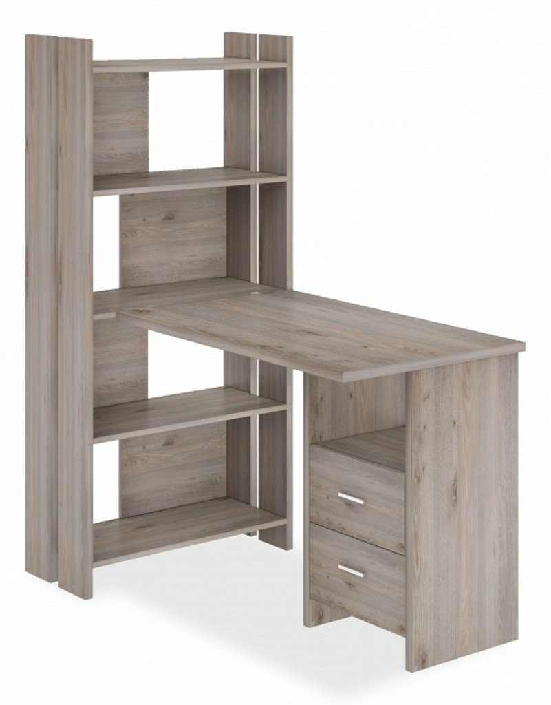 Фото Стол компьютерный Домино Лайт СТЛ-ОВ+С100Прям+ТЯЛ MER_STL-OV-S100Pryam_N - интернет-магазин МегаТерем в Москве