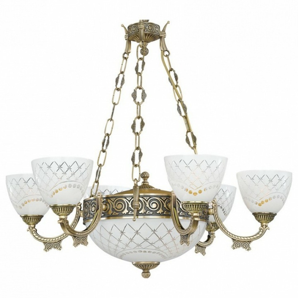 Фото Подвесная люстра Reccagni Angelo 7052 L 7052/6+2 RA_L_7052_6_2 - интернет-магазин МегаТерем в Москве