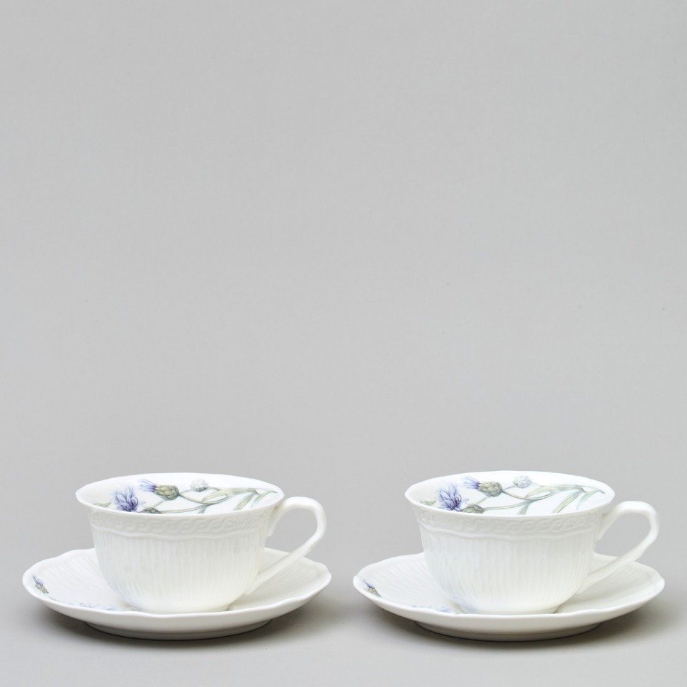 Фото Чайный набор lefard васильки на 2 пер. 4 пр. 250 мл (760-826)  - интернет-магазин МегаТерем в Москве