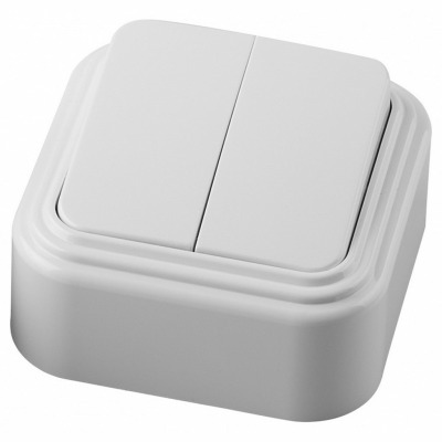 Выключатель двухклавишный Stekker Брест 32744 FE_32744