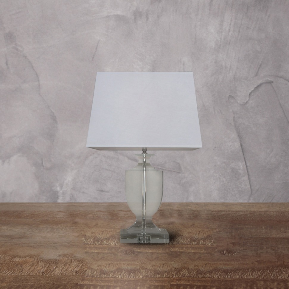 Фото Лампа настольная MT3477-1, металл, текстиль, Grey/white, ROOMERS FURNITURE - интернет-магазин МегаТерем в Москве