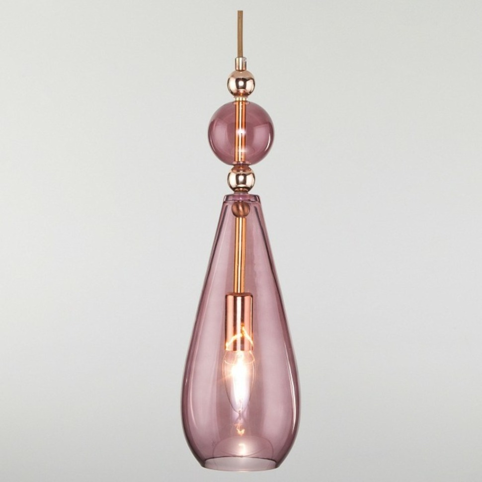 Фото Подвесной светильник Eurosvet Ilario 50202/1 пурпурный EV_a052423 - интернет-магазин МегаТерем в Москве