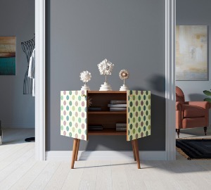 Фото Комод на высоких ножках Berber малый принт 24 арт BB13/Print_24-ET - интернет-магазин МегаТерем в Москве